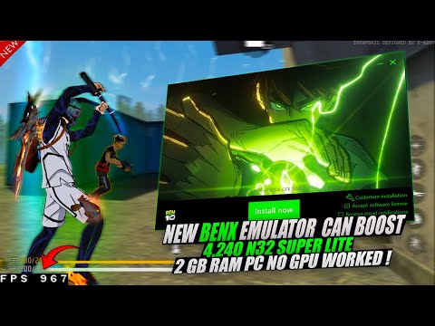 800+ FPS on 2GB/4GB RAM! 😱 NEW BenStacks Lite (Free Fire Low End PC)