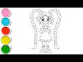 Cute Lily Lovebraids Drawing for kids, Painting & Coloring for kids, Toddlers | Let's Draw Together