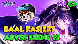 C6 Raiden Shogun - Complete Abyss 12 Clear | Baal Full Stars Speedrun With Stats |【Genshin Impact】