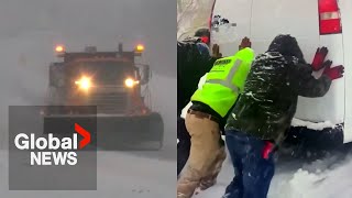 Good Samaritans jump into action during Buffalo, NY blizzard
