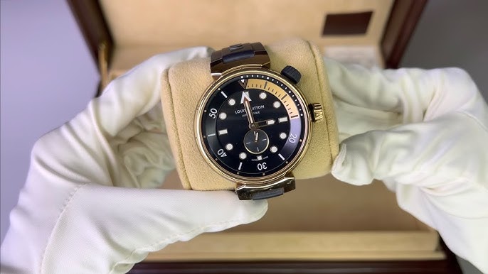 Louis Vuitton TAMBOUR DIVER in 18k Rose Gold Ref# Q103E