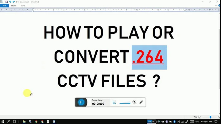 how to play or convert .264 CCTV video files.