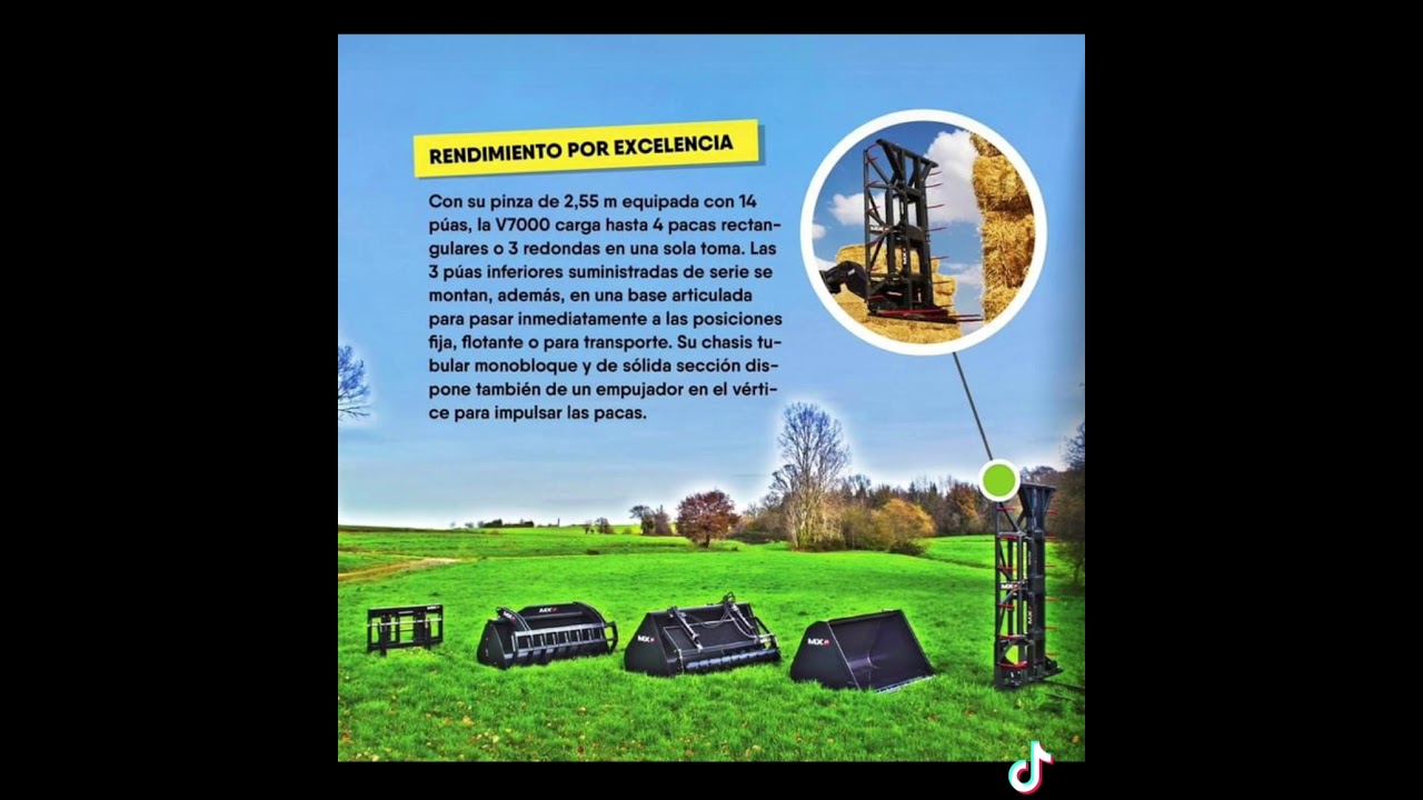 PINZA con PLATAFORMA MX MANUBAL V7000 para PALA/TRACTOR