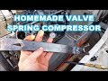 Homemade VALVE SPRING COMPRESSOR TOOL - Remove springs without taking heads off - Stud mount