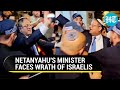 Angry israelis storm netanyahu minister bengvirs car as protest for hostages turns violent  watch