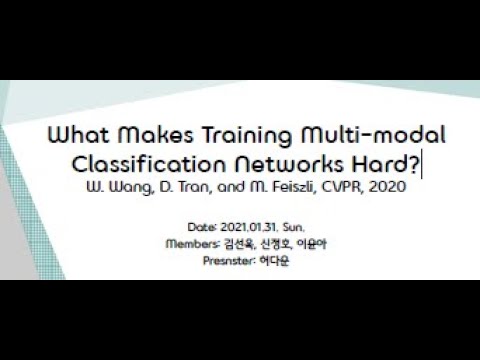 Sub What Makes Training Multi ModalClassification Networks Hard 