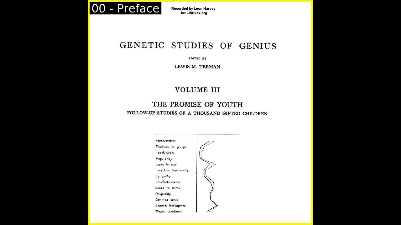 Genetic Studies of Genius, Volume III: The Promise Of Youth by Lewis Terman Part 1/3 | Audio Book 