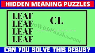 HIDDEN MEANING #PUZZLES WITH ANSWERS