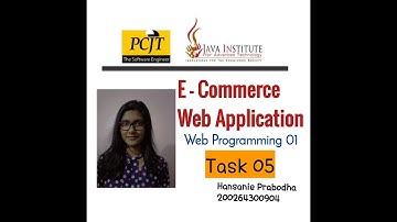 Web Programming 01 e Shop| Task05 | 1st Year | Java Institute