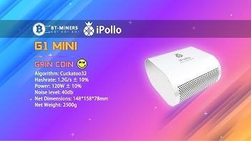 iPollo G1 Mini Grin Coin Miner 1.2G/s Setup
