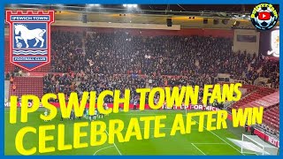 IPSWICH TOWN FANS AFTER WINNING AWAY AT MIDDLESBROUGH!