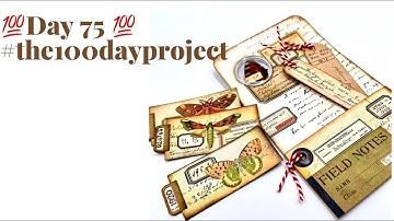 💯Day 75💯 Specimen Card with pocket. Junk Journal Embellishment. using @TracieFoxCreative digi’s