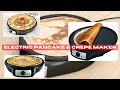 Trendi 1000w electric pancake  crepe maker with 12 non stick hot plate and free utensils