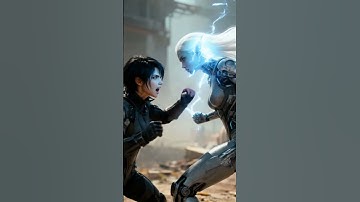 Epic 3D Battle Angel Alita Art: Intense Pose & Sci-Fi Depth #Alita #Art #scifi #cyborg #battleangel