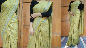 office look saree|| how to wear saree in office look parfect||formal saree draping
