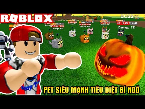 ROBLOX | Nuôi Full Pet Siêu Khủng Đánh Bí Ngô Mặt Quỷ Te Tua Tơi Tả | 🐺 PET WARS! 🐺 | Vamy Trần