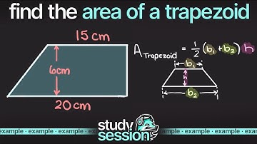 Finding The Area Of A Trapezoid Example  | Geometry