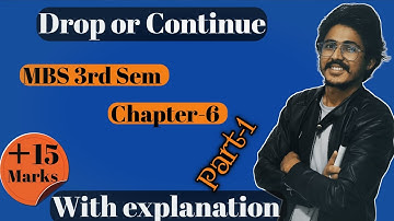 Drop or Continue || Decision for drop or continue, mbs 3rd Sem Account || MBA,MBM,BBA,BBM