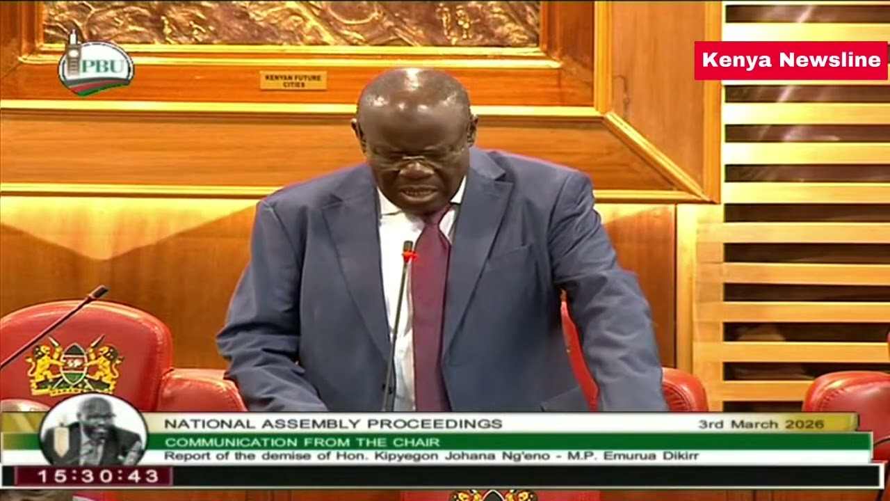 KILGORIS MP SUNKULI POURS DOWN PAYING TRIBUTE TO HIS NEIGHBOR MP JOHANA NG'ENO IN PARLIAMENT 