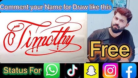 Timothy Name Signature Calligraphy Status | How to Cursive write with cut Marker #timothy @timothy