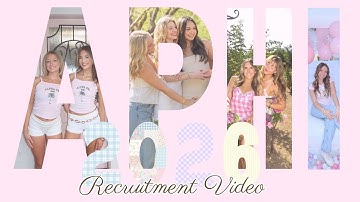 Alpha Phi Chico State Recruitment Video 2026