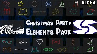 Christmas Party Elements Pack Stock Motion Graphics