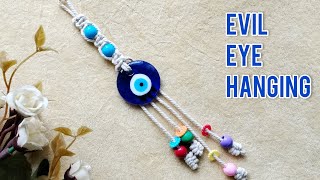 Evil Eye Wall Hanging | Macrame Evil Eye Hanging | DIY Macrame Mini Hanging | Home Decor Gift