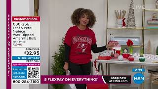 पत्ता पंखुड़ी डिजाइन 1 पीसी WaxDipped Amaryllis बल्ब Novem... screenshot 3