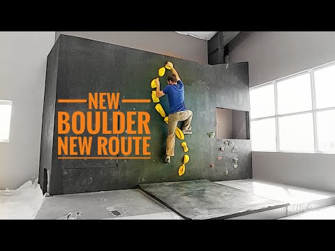 ROUTE SETTING on a Brand New BOULDER
