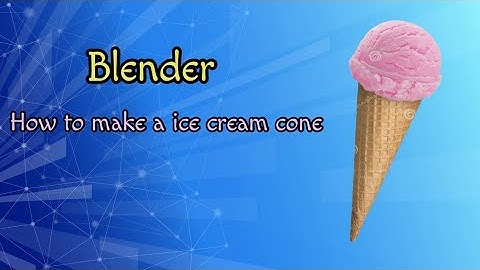 Blender 3.6 | Make a Ice Cream Cone | tutorial