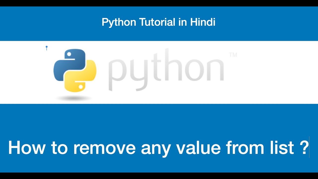 Python beginner to advance Lecture 8 - List data type | How to remove ...