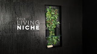 Faux Living Wall in a Niche