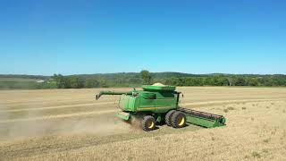 John Deere 9770 STS and 635F
