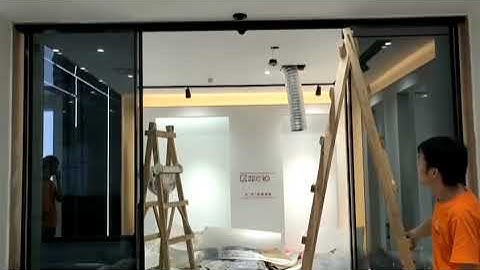 New installation. Very quiet operation. LMD Automatic sliding door opener is perfect choice