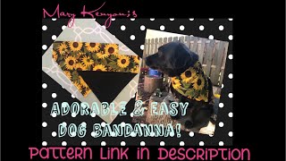 RIDICULOUSLY EASY & RIDICULOUSLY CUTE!!! Reversible DOGGIE BANDANNA!!! A Great Gift ANYONE CAN MAKE!