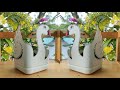 ý tưởng tái chế chai nhựa làm chậu trồng hoa thiên nga trắng|| HAVI TV