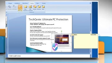 How to add comments to a slide in PowerPoint 2007 :Tutorial