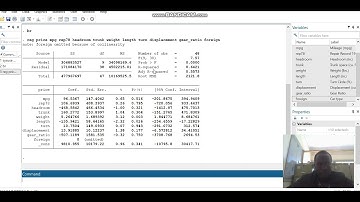 Stata Fundamentals#1 Regression and Interpretation Auto Data