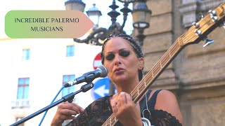 Palermo, Cherchez La Femme Bartolo e Raquel, Sicilian Musicians Singing Beautiful Song In Italian