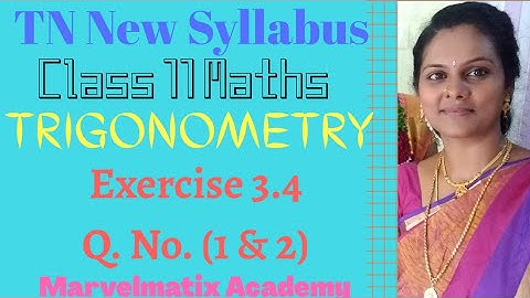 11th Volume 1 Chapter 3 Exercise 3.4 Question 1 & 2 #Trigonometric_Identities #BestMathsClassinTamil