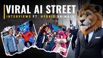 How To Make Google Veo 3 Street Interview AI Videos (Hybrid Animal) | Free AI Interview Tutorial