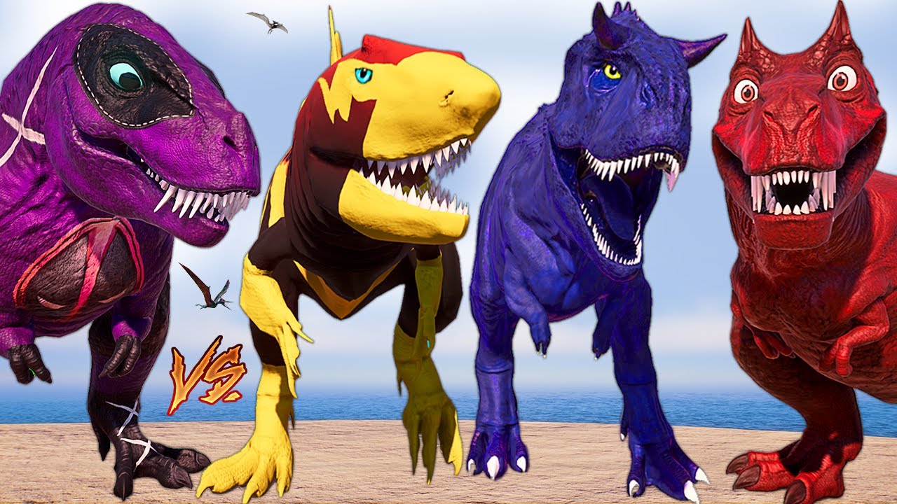 Wolverine Big Sharkzilla vs Joker Wild Malusaurus & Godzilla T-REX Dinosaurs Fight in Jurassic World