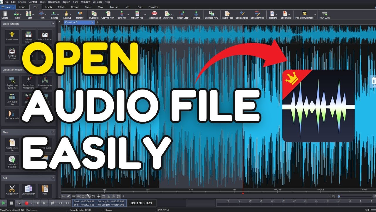How to Open Audio File in WavePad 2025?