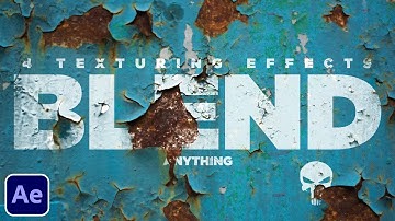 Texture Anything in After Effects with 4 Texturing Effects