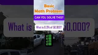 What is 0.3% of 50,000?a) 150 b) 160 c) 170 d) 180 #MATH #MathTutor #percentage