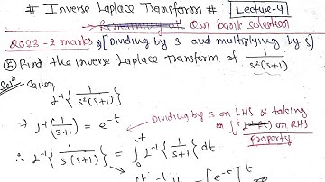 Inverse Laplace Transform|Lecture-4|Mathematics-III PU TU KU PoU Engineering mathematics BE Civil