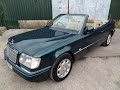 1996 Tourmaline Green Mercedes A124 E220 Cabriolet For Sale by Cheshire Classic Benz Part 1