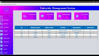 University Management System with Java (Dashboard) full tutorial