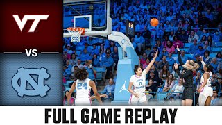 Virginia Tech vs. North Carolina Full Game Replay | 2023-24 ACC Women's Basketball