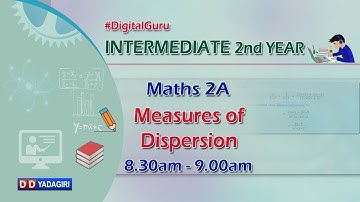 2nd Inter Maths 2A || Measures Of Dispersion || Intermediate Education || December 05, 2020